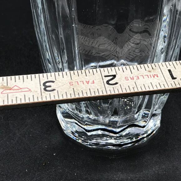 Vintage MCM Libbey Crisa Clear Beverage Glasses Ribbed Tumbler Glasses Set of 4 - Picture 6 of 6